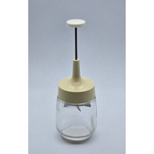 Gemco Food Chopper Manual Nut Grinder OS Cream Glass Jar Vintage USA Made MCM